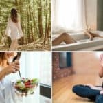 PMS Symptome - Frauen zeigen wie sie sich hier entspannen